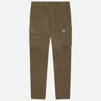 Мужские брюки C.P. Company Stretch Sateen Ergonomic Cargo Logo Pocket, цвет оливковый, размер 50