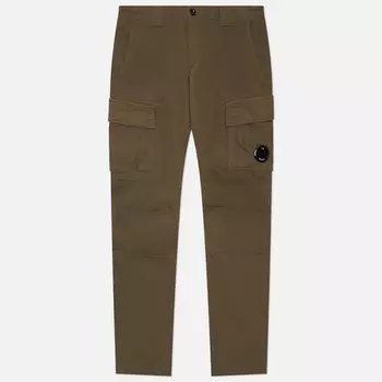 Мужские брюки C.P. Company Stretch Sateen Ergonomic Cargo Lens Pocket, цвет оливковый, размер 46