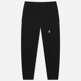 Мужские брюки C.P. Company Stretch Sateen Ergonomic Fit, цвет чёрный, размер 48