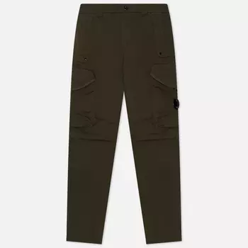Мужские брюки C.P. Company Stretch Sateen Ergonomic Lens Utility, цвет оливковый, размер 50