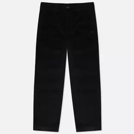 Мужские брюки Calvin Klein Jeans Corduroy Cropped Chino, цвет чёрный, размер XXL