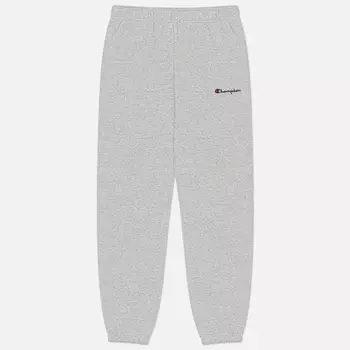 Мужские брюки Champion Small Logo Fleece Cuffed Joggers, цвет серый, размер L