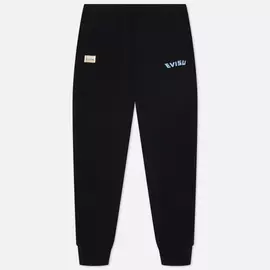 Мужские брюки Evisu Godhead All Over Printed Double Daicock, цвет чёрный, размер L