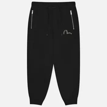 Мужские брюки Evisu Heritage Rhinestone Seagull Relax Fit, цвет чёрный, размер M