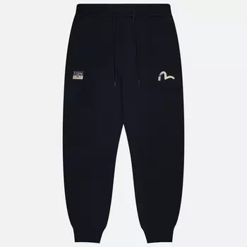 Мужские брюки Evisu Seagull & Wave Daicock Print, цвет чёрный, размер XXL