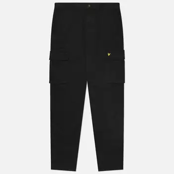 Мужские брюки Lyle & Scott Cargo Embroidered Logo, цвет чёрный, размер 32/32