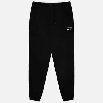 Мужские брюки Reebok Identity Small Logo Fleece Joggers, цвет чёрный, размер S