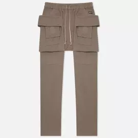 Мужские брюки Rick Owens DRKSHDW Phlegethon Creatch Cargo Drawstring, цвет серый, размер M