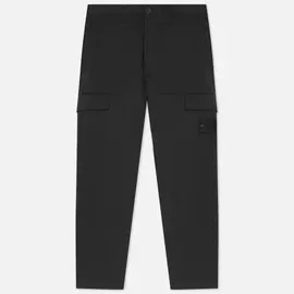 Мужские брюки Stone Island Ghost Piece Stretch Cotton Wool Satin Regular Tapered Fit, цвет чёрный, размер 36