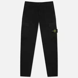 Мужские брюки Stone Island Stretch Broken Twill Garment Dyed OLD, цвет чёрный, размер 28