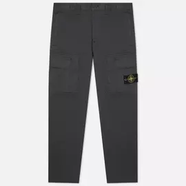 Мужские брюки Stone Island Stretch Cotton Wool Satin Loose Fit, цвет серый, размер 36