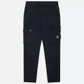 Мужские брюки Stone Island Stretch Organic Broken Twill Cotton Old Effect Slim, цвет синий, размер 36