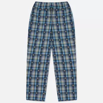 Мужские брюки thisisneverthat African Check, цвет голубой, размер XL