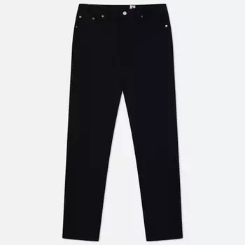 Мужские джинсы Edwin Slim Tapered Kaihara Black x Black Stretch Denim 12.5 Oz, цвет чёрный, размер 32/30