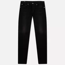Мужские джинсы Edwin Slim Tapered Kaihara Black Stretch Denim Green x White Selvage 12.5 Oz, цвет чёрный, размер 34/34