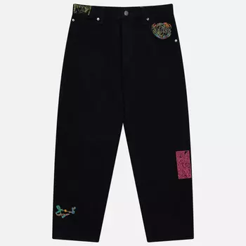 Мужские джинсы Edwin x Jonathan Castro Tyrell Pembroke Black Denim 13.56 Oz, цвет чёрный, размер 30/28