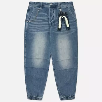 Мужские джинсы Evisu Heritage Denim Jogger & Metal Chain, цвет синий, размер 36