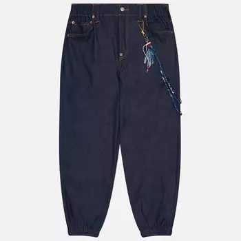 Мужские джинсы Evisu Seagull Print & Decorative Chain Denim Joggers, цвет синий, размер XXL