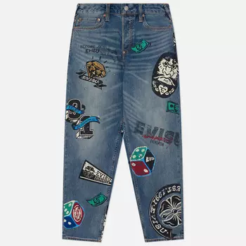 Мужские джинсы Evisu Take A Chance All Over Print, цвет синий, размер 36