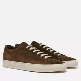 Мужские кеды Common Projects Achilles Low Suede Glassa Sole, цвет оливковый, размер 40 EU