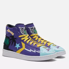 Мужские кеды Converse x Chinatown Market x NBA Pro Leather High, цвет фиолетовый, размер 45 EU