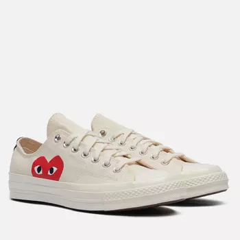 Мужские кеды Converse x Comme des Garcons Play Chuck 70 Low, цвет белый, размер 44 EU