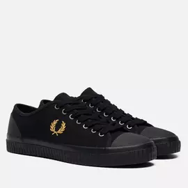 Мужские кеды Fred Perry Hughes Low Canvas, цвет чёрный, размер 46 EU