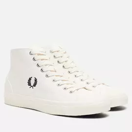 Мужские кеды Fred Perry Hughes Mid Canvas, цвет белый, размер 43 EU