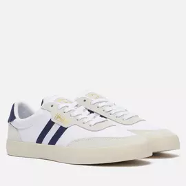 Мужские кеды Polo Ralph Lauren Court Vulc Suede/Nylon/Leather, цвет белый, размер 44 EU