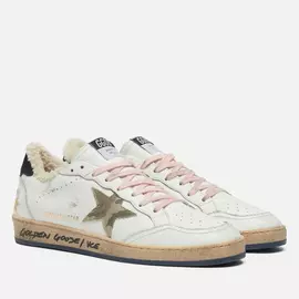 Мужские кроссовки Golden Goose Ball Star Leather/Camouflage Denim Star, цвет белый, размер 42 EU