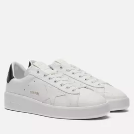 Мужские кроссовки Golden Goose Purestar Leather/Leather Star, цвет белый, размер 46 EU