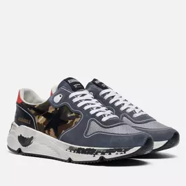 Мужские кроссовки Golden Goose Running Sole Camouflage Ripstop/Suede Star, цвет серый, размер 43 EU