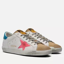 Мужские кроссовки Golden Goose Superstar Leather/Suede Star &amp; Toe, цвет белый, размер 39 EU