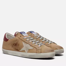 Мужские кроссовки Golden Goose Superstar Nabuk/Suede Star, цвет бежевый, размер 45 EU