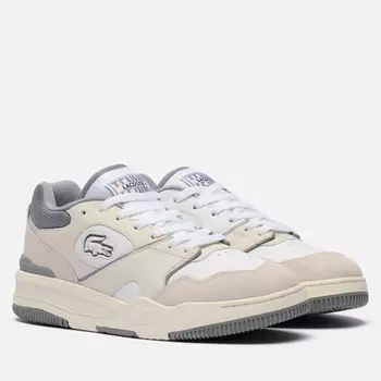 Мужские кроссовки Lacoste Lineshot Leather Logo, цвет белый, размер 46.5 EU