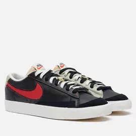 Мужские кроссовки Nike Blazer Low 77 PRM Removable Swoosh, цвет чёрный, размер 42 EU