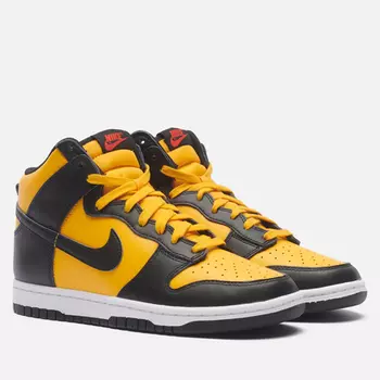 Мужские кроссовки Nike Dunk High Retro, цвет жёлтый, размер 40 EU