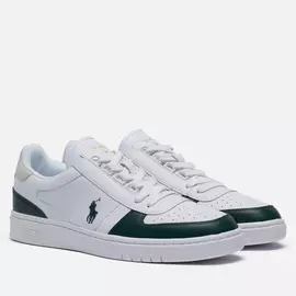 Мужские кроссовки Polo Ralph Lauren Court Polo Pony Leather, цвет белый, размер 45 EU