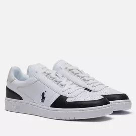Мужские кроссовки Polo Ralph Lauren Court Polo Pony Leather, цвет белый, размер 45 EU