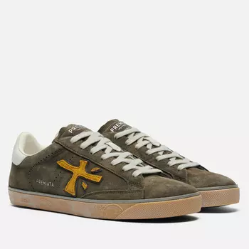 Мужские кроссовки Premiata Steven 7627, цвет оливковый, размер 45 EU