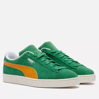 Мужские кроссовки Puma Suede Patch, цвет зелёный, размер 46 EU