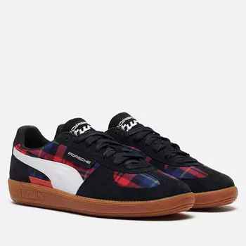 Мужские кроссовки Puma x Porsche Legacy Palermo Tartan, цвет чёрный, размер 46 EU