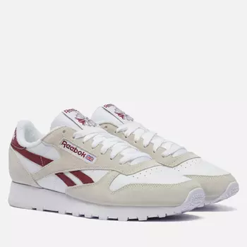 Мужские кроссовки Reebok Classic Leather, цвет белый, размер 42 EU