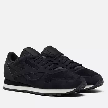 Мужские кроссовки Reebok Classic Leather, цвет чёрный, размер 42.5 EU