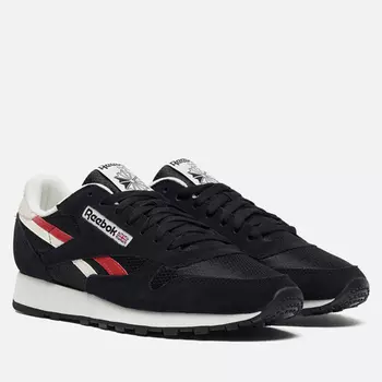 Мужские кроссовки Reebok Classic Leather, цвет чёрный, размер 45 EU