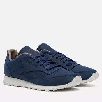 Мужские кроссовки Reebok Classic Leather Lux PW, цвет синий, размер 41 EU