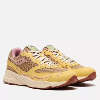 Мужские кроссовки Saucony 3D Grid Hurricane Mushroom, цвет жёлтый, размер 46.5 EU