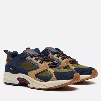 Мужские кроссовки Tommy Jeans Archive Mix Runner, цвет оливковый, размер 46 EU