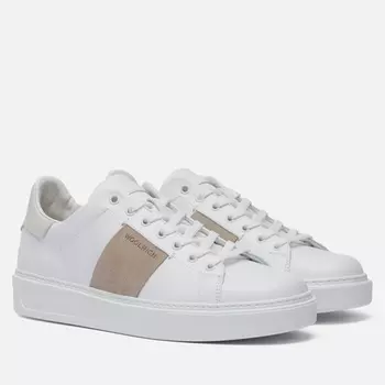 Мужские кроссовки Woolrich Classic Court Leather, цвет белый, размер 45.5 EU