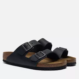 Мужские сандалии Birkenstock Arizona Nubuck, цвет чёрный, размер 43 EU